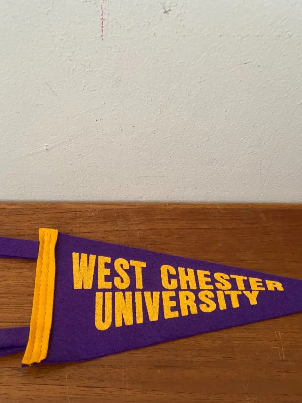 Vintage Collegiate Pacific West Chester University Rams Mini Purple Felt Pennant